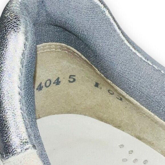 Paul Green Echt Leder Metallic Silver Low Top Casual Sneakers Women's 5 - Picture 10 of 12
